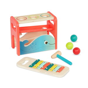 【美國B.Toys感統玩具】鯨奇樂手【紫貝殼】