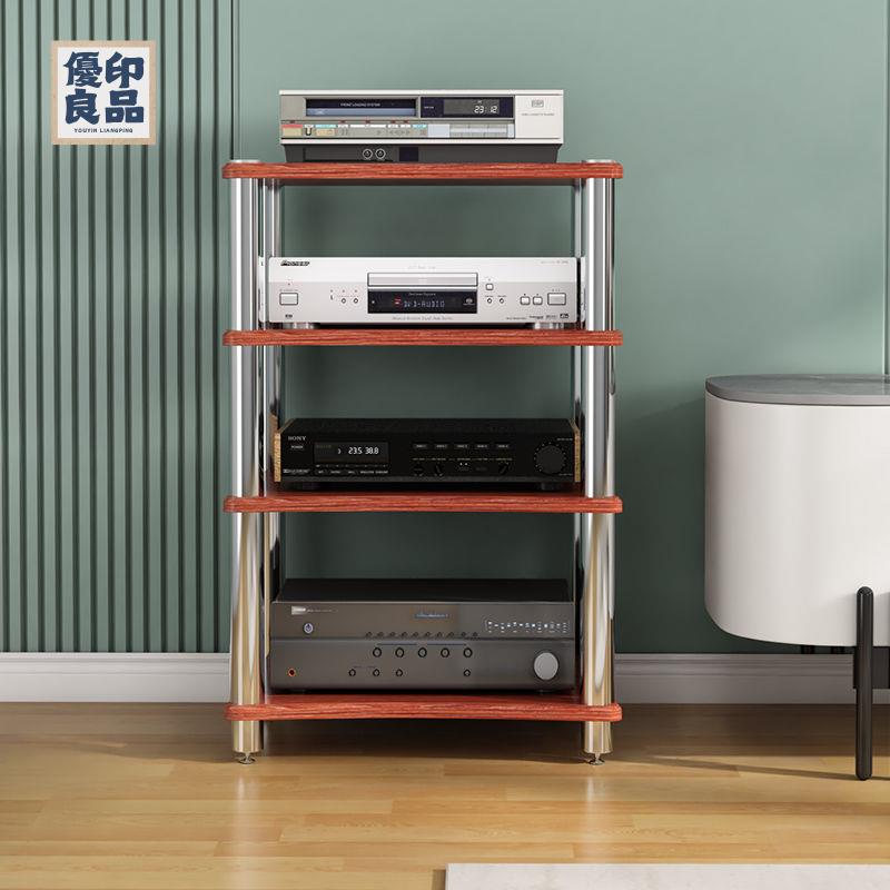 免運 CD架 功放機架 展示架 收納架 音箱架 唱片收納架 HIFI功放機架不銹鋼橡膠木芯避震腳釘款機架CD櫃音箱櫃特惠/優選 新品 全館折扣 售後保障 可開發票 工廠現貨 y542