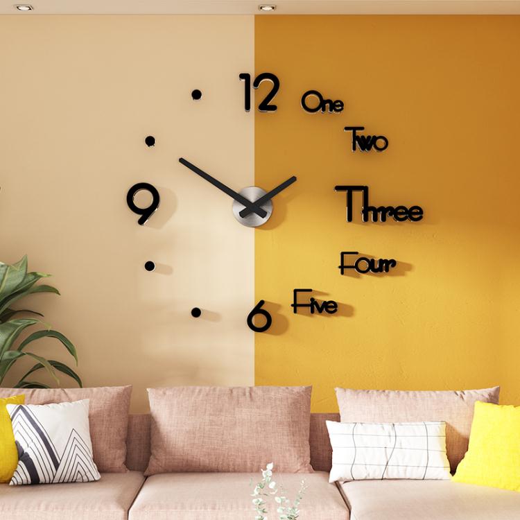 免打孔鐘表掛鐘客廳家用時尚時鐘掛牆現代簡約裝飾個性創意北歐表 「」 hmez610