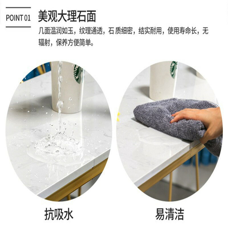 公司貨免運 附發票 可訂大理石臺面衛生間廚房鞋櫃茶幾邊幾餐桌面板人造石材可訂加工-快速出貨