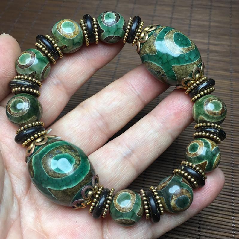 最高品質❣️瑪瑙　手彫り天眼天珠　10-168 天然瑪瑙天眼珠A級手串12mm - 飾品配件白玉谷