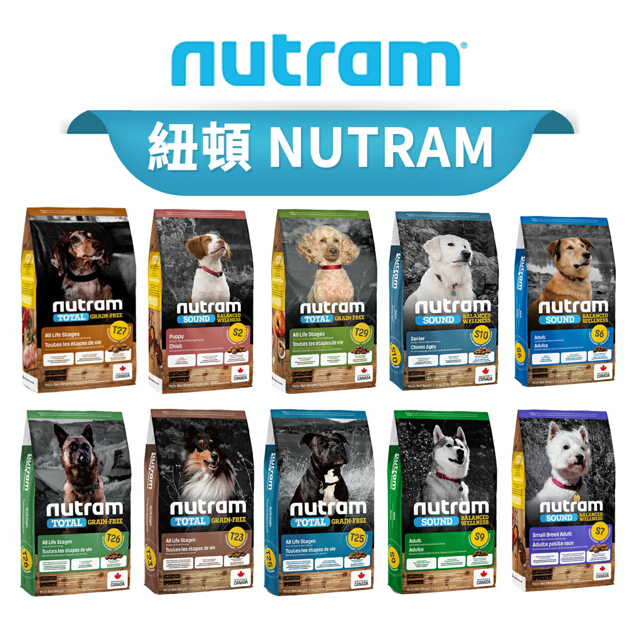 【PETMART】紐頓NUTRAM 狗飼料 犬系列 2kg / 6.8kg / 11.4kg