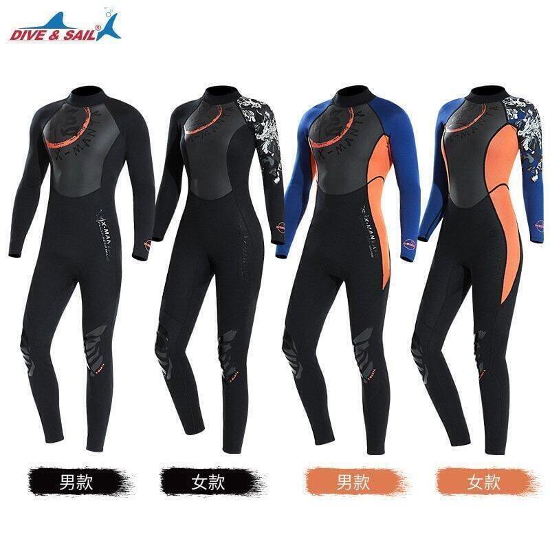 3mm加厚保暖防寒衣潛水服1.5mm保暖潛水衣連體長袖浮潛衝浪水母泳衣M129501 市