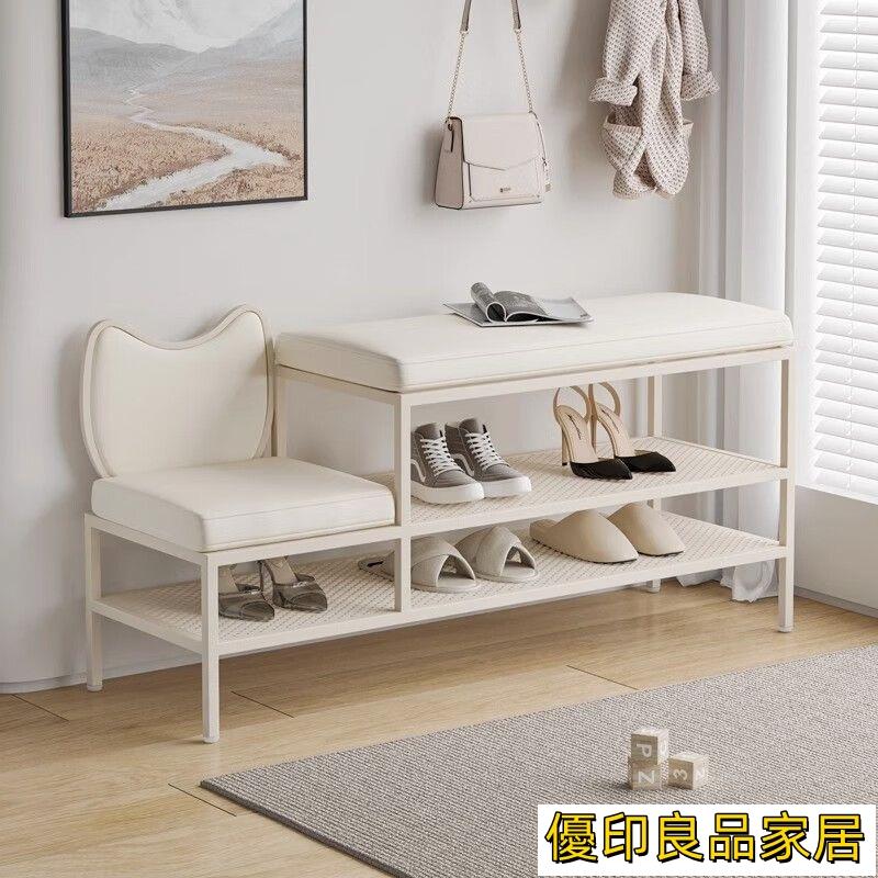 開立發票 【創意換鞋凳】玄關換鞋椅 入門換鞋凳家用換鞋凳門口可坐凳一體奶油風長條穿鞋凳兒童鞋架子 換鞋椅YPH 椅子 凳子 北歐yylp0618