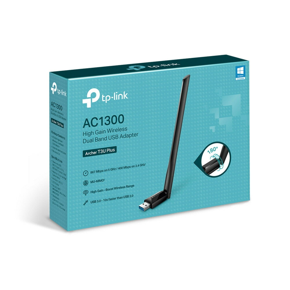 現貨 TP-LINK 高增益雙頻 USB 無線網卡 Archer T3U Plus /組 AC1300