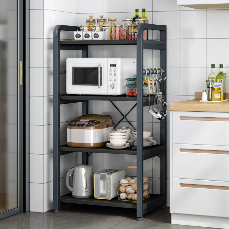 APP下單享點數9% 廚房收納置物架落地多層微波爐架用品家用大全多功能烤箱儲物架子