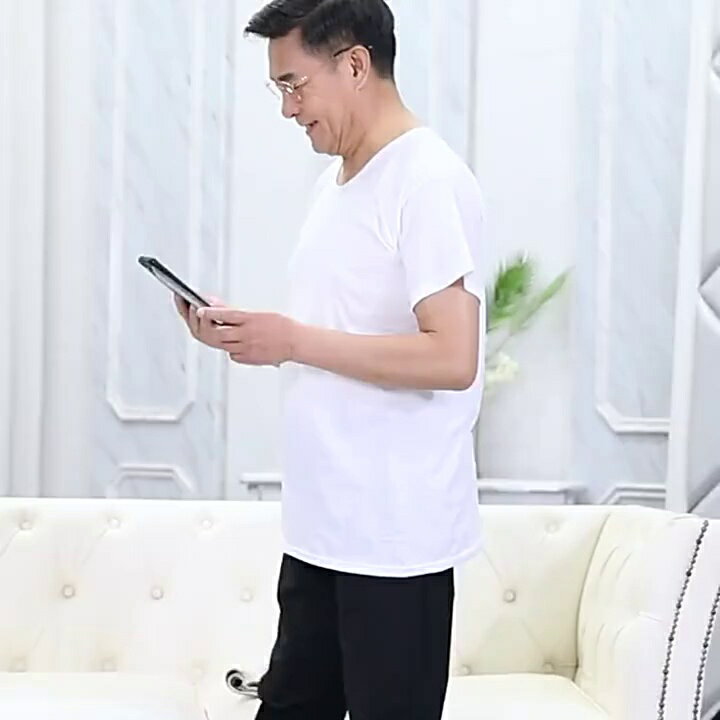 夏季新款 簡約背心薄款內衣老頭衫中老年人棉製吸汗衫夏季男士寬松棉製背心圓領短袖【MJ23303】