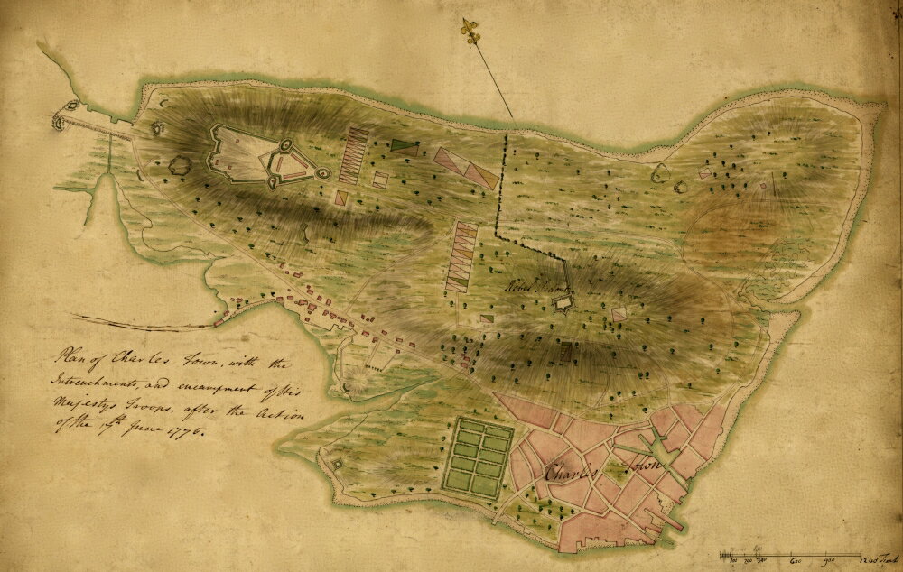 Posterazzi: Plan Of Charles Town With The Entrenchments And Encampment ...