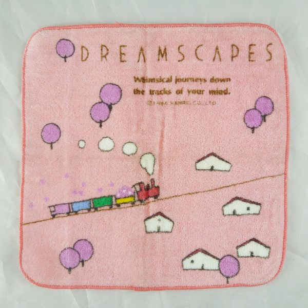 【震撼精品百貨】火車 方巾 粉  震撼日式精品百貨