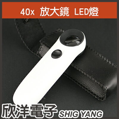 ※ 欣洋電子 ※2LED照明放大鏡 附皮套 40倍 (0404)