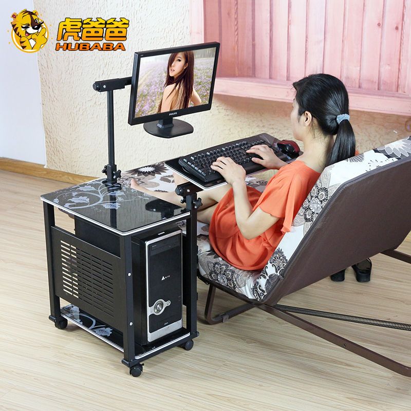 床上臺式電腦桌床邊桌子可移動小戶型電腦臺式桌省空間懶人床邊桌