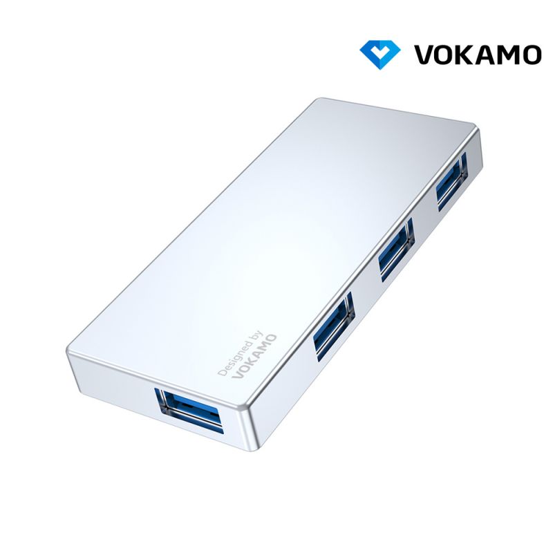 VOKAMO Type-C 鋅合金4埠擴展集線器(4*USB3.0) 擴展塢【愛瘋潮】