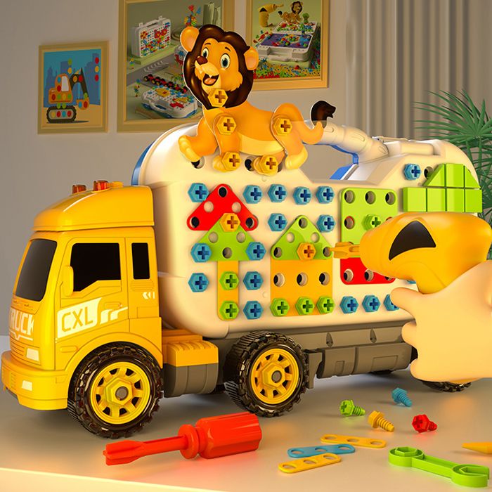兒童擰螺絲釘組裝拆卸拼裝工具箱車電鉆寶寶動手益智力2玩具男孩3