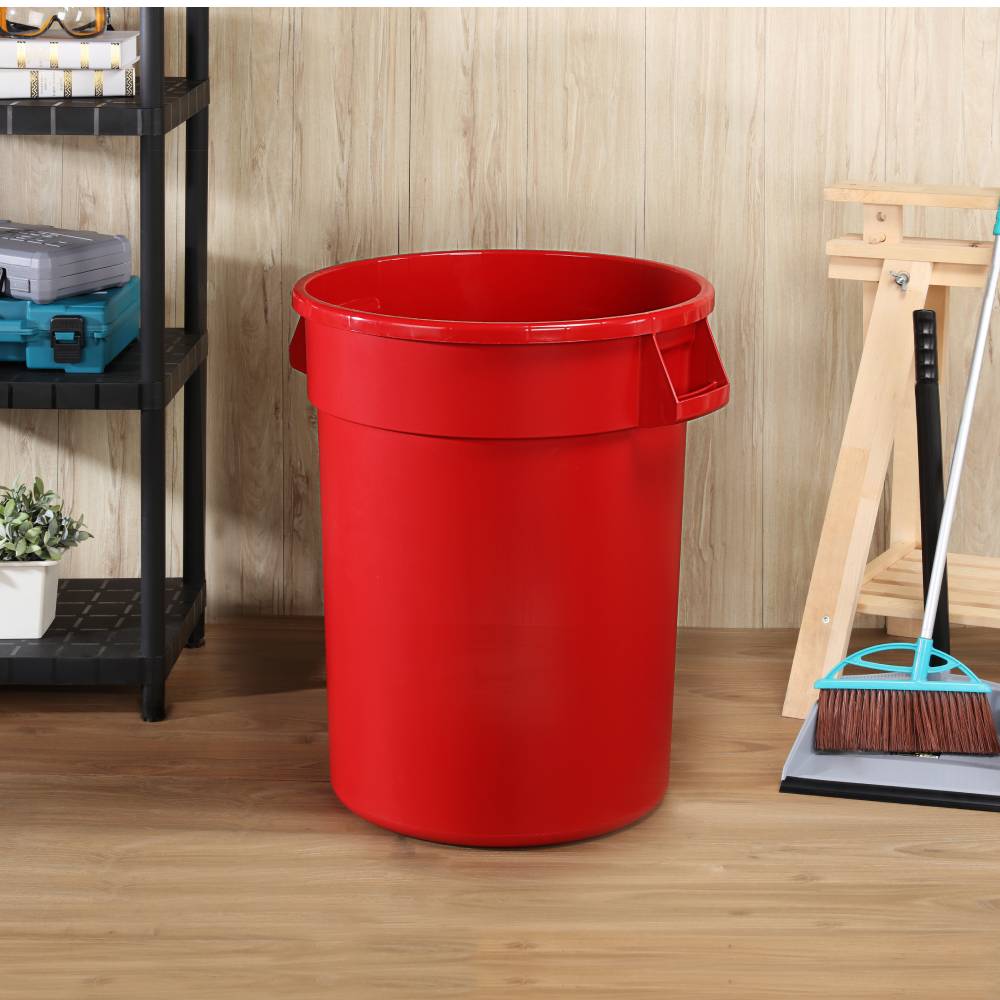 圓型垃圾桶/萬用桶/MIT台灣製造 商用圓型垃圾桶130L-本體(紅) PCX130-2 KEYWAY聯府