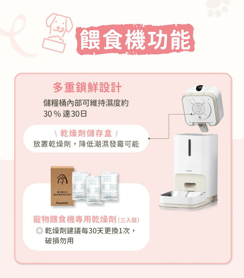 【Panasonic國際牌】原廠 寵物複合餵食機-專用乾燥劑及專用濾心組 CP-JNF04FT1/CP-JNF04WT1 4