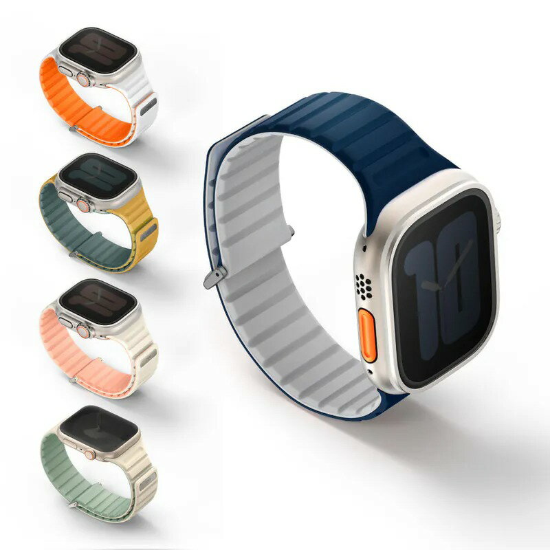 免運 公司貨 UNIQ Revix EVO 雙色矽膠磁吸錶帶 Apple Watch 蘋果手錶 蘋果錶帶 防水矽膠不沾手