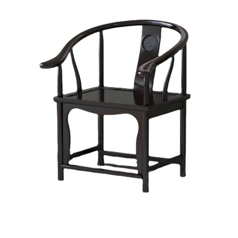 實木太師椅三件套中式花明清仿古圈椅榆木茶桌單人皇宮椅