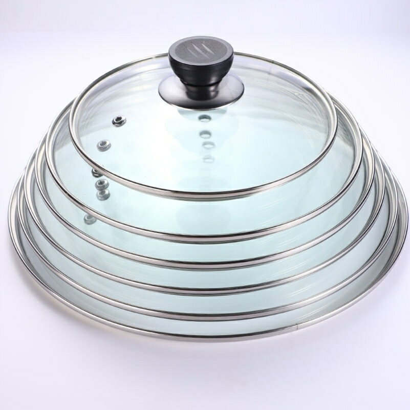 。26CM22CM27CM美的鍋可用蘇泊爾鍋可用通用鋼化玻璃鍋蓋帶把手17