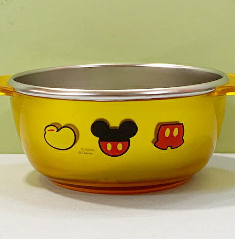 【震撼精品百貨】Micky Mouse 米奇/米妮 迪士尼兒童不銹鋼雙耳碗-黃米奇(S)#05290 震撼日式精品百貨 | 震撼日式精品百貨 ...