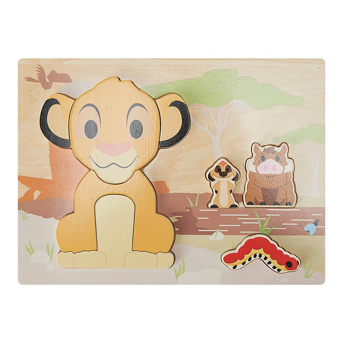 DISNEY WOODEN TOYS 獅子王辛巴款積木拼圖 【鯊玩具Toy Shark】