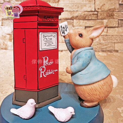 《正版授權》Peter Rabbit 彼得兔郵筒存錢筒名片座 紅色英倫風桌上置物架 存錢罐文具書檔紙鎮 【築巢傢飾】 | 築巢傢飾精品館直營店 ...