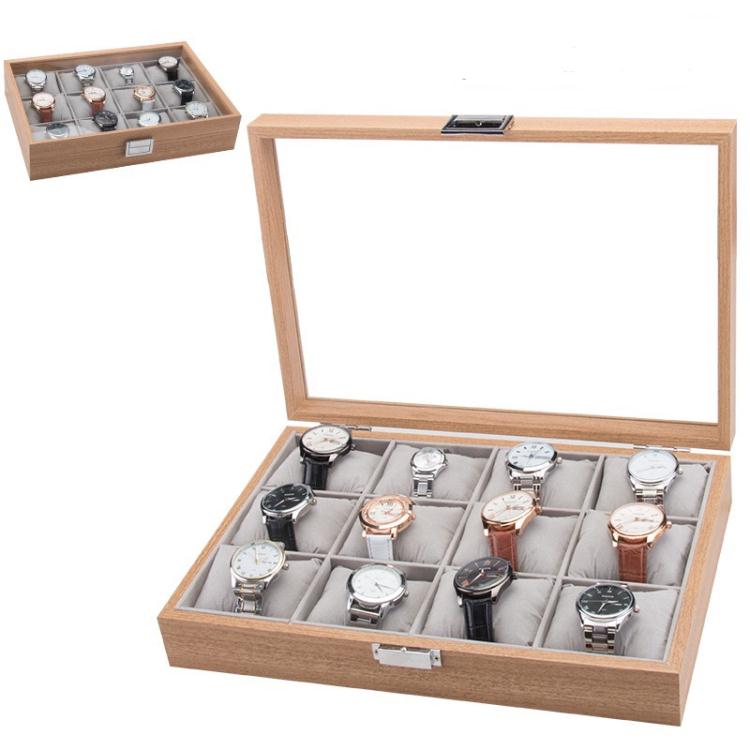 手錶收納盒 手表盒首飾收納盒子玻璃天窗木質制腕表收藏箱手表展示盒簡約表箱 【城市玩家】