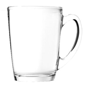 umnrc雅清晨鋼化玻璃把杯320ml茶水奶咖啡馬克杯微波