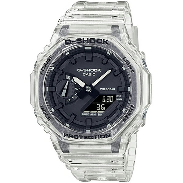 CASIO 卡西歐】G-SHOCK 八角農家橡樹半透冰塊雙顯手錶(GA-2100SKE-7A