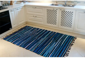 ✤宜家✤時尚編織創意地毯 廚房浴室衛生間臥室床邊門廳 吸水長條防滑地毯 (70cm×180cm)