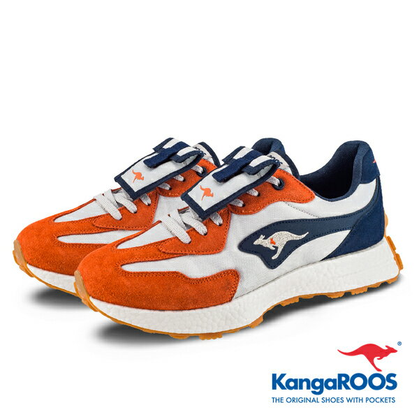 KangaROOS美國袋鼠鞋 1984口袋款 男款CRAFT科技專業機能 NEWTRO復古潮流運動鞋 [KM11912] 橘藍【巷子屋】