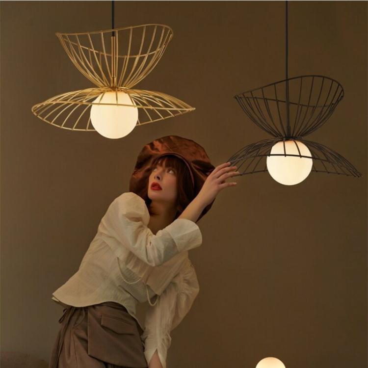 【Beda/貝達】吊燈 現代簡約北歐餐廳飯廳草帽燈具 LED過道玄關入戶陽臺吧檯臥室吊燈