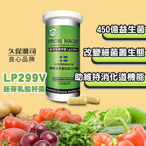 久保雅司 瑞典百項專利450億Lp299v定植菌 (15粒/瓶) 益生菌 乳酸菌 順暢 素食﹝小資屋﹞ 2