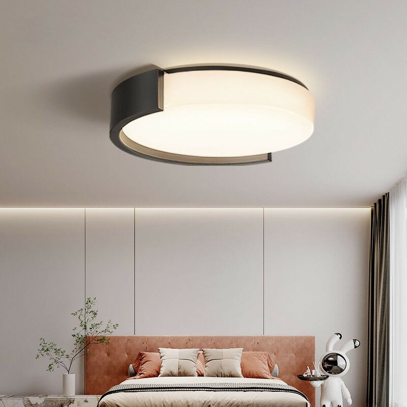 主臥室燈現代簡約led吸頂燈2023年新款北歐創意圓形房間書房燈具