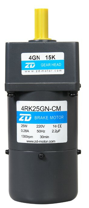 220V 25W定速單相電機中大剎車馬達4RK25GN-CM數比3-750比可選