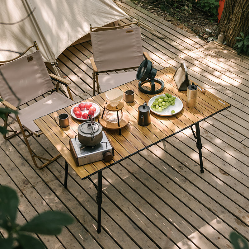 挪客Naturehike鋁合金折疊桌戶外便攜式露營裝備燒烤輕便野營桌子