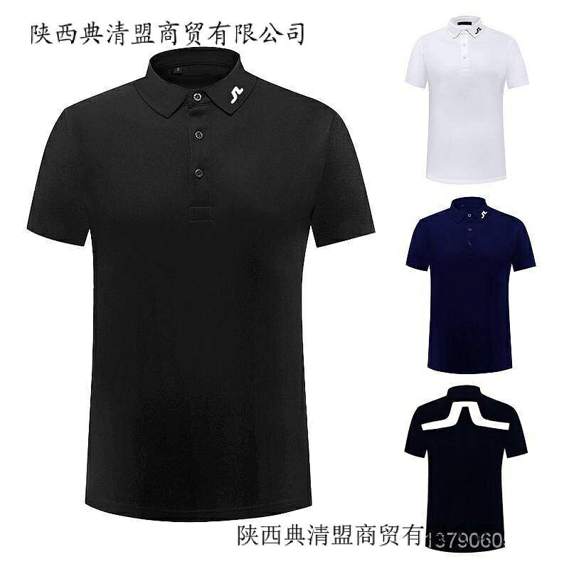 2023熱銷高爾夫服裝男裝短袖T恤速乾透氣運動POLO衫夏golf吸汗寬鬆球衣服可訂製