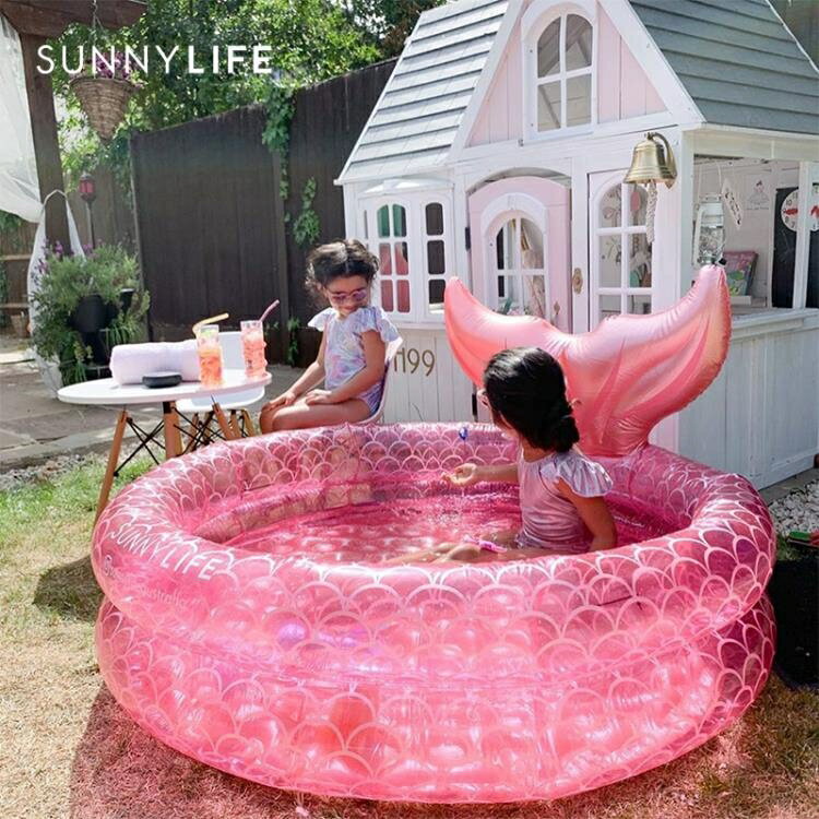 游泳池 澳洲嬰兒童家用游泳池寶寶遮陽充氣海洋球池戲水池