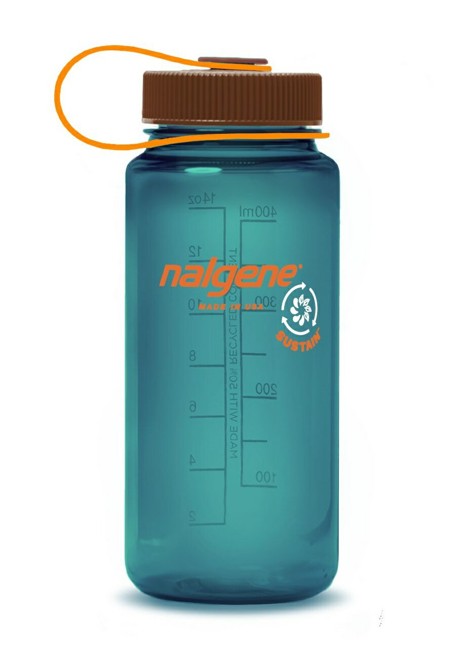 【【蘋果戶外】】Nalgene 2020-1716 青綠 0.5公升 (刻度400可裝至500cc) 寬嘴水壺 美國 Tritan 不含環境荷爾蒙-雙酚A