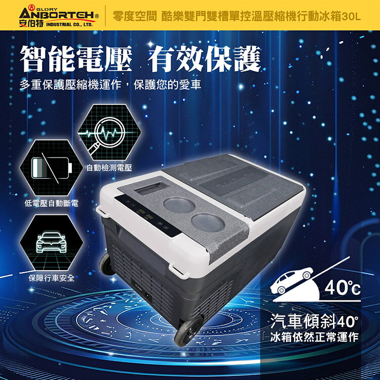 【安伯特】酷樂單控溫壓縮機行動冰箱30L (二年保固) 露營冰箱 移動冰箱 車用冰箱 9