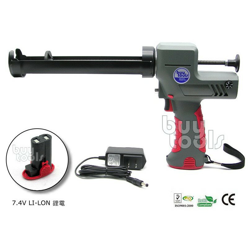 BuyTools-《台灣製精品》鋰電池充電電動矽利康槍,電動矽力康槍,電動矽膠槍,打Silicone,防水PU膠「含稅」