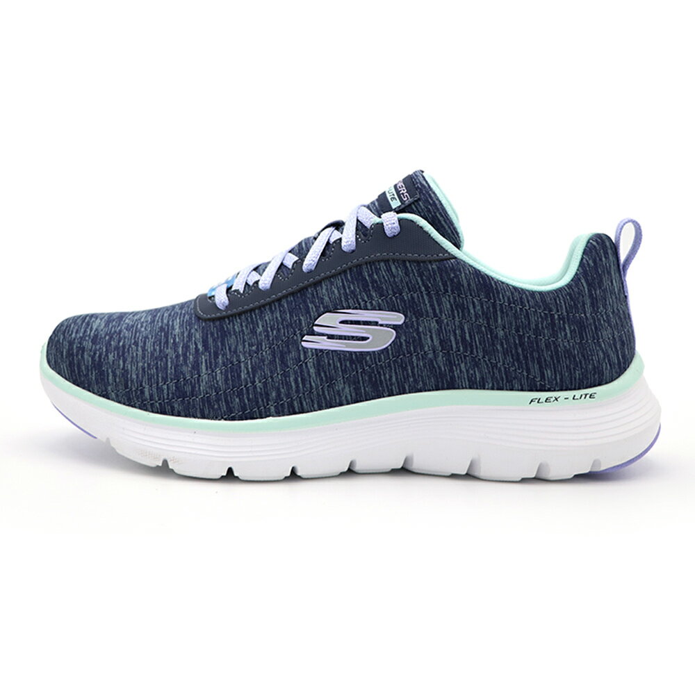 【全館滿額折】 Skechers Flex Appeal 5.0 藍白 寬楦 休閒 運動鞋 女款 J2641【新竹皇家150207WNVMT】