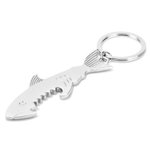 創意虎鯊魚開瓶器鑰匙扣啤酒起子實用鑰匙圈個性禮品