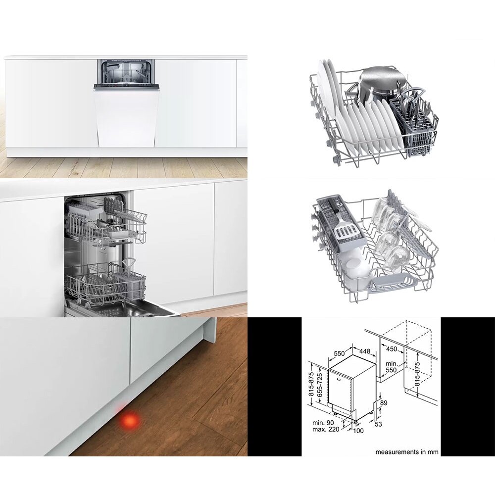 高雄 BOSCH 博世 SPV2IKX00X 全嵌式 洗碗機 45 cm【APP滿額下單10%點數(單一帳號最高5000點)】2/28止 3