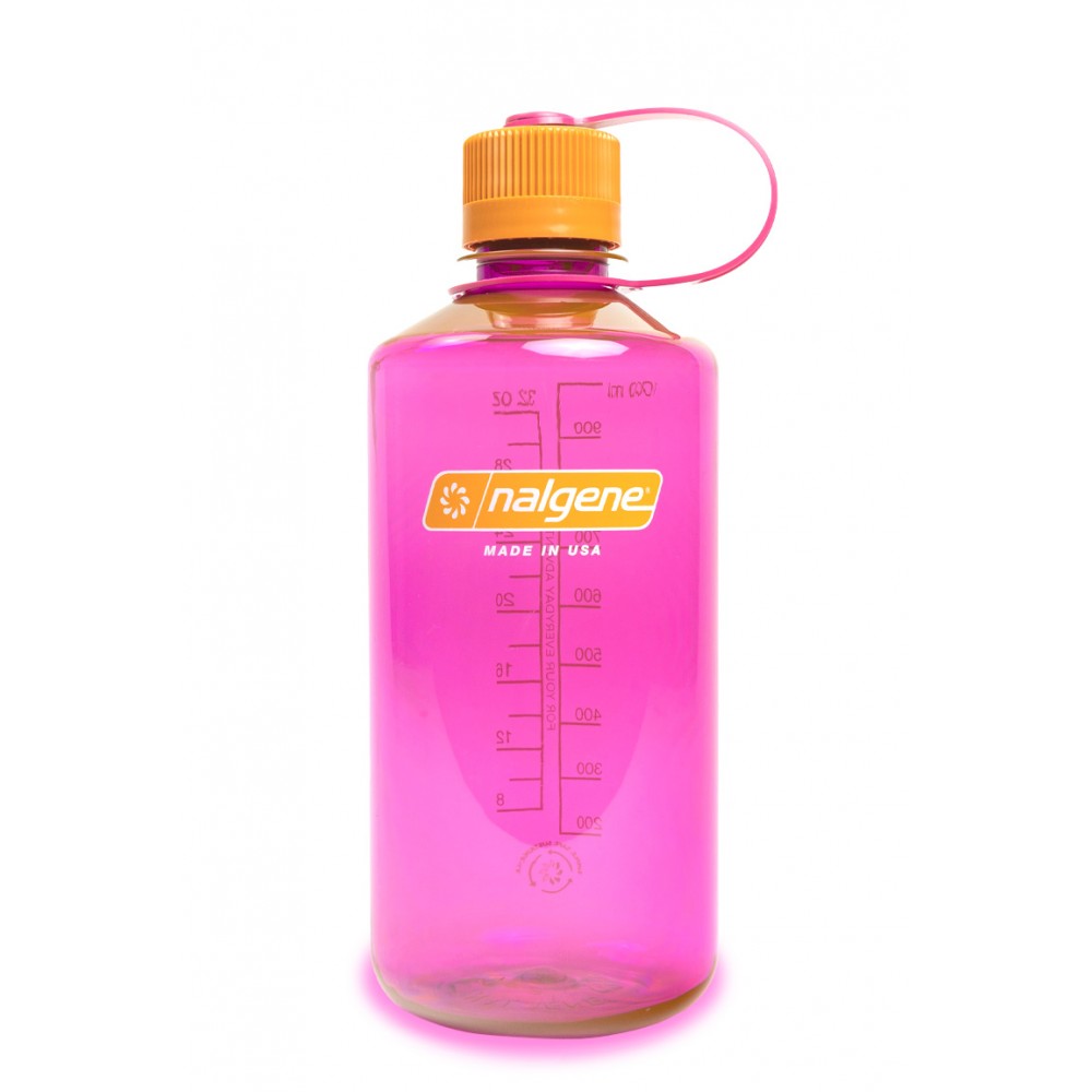 美國 《Nalgene》 專業水壺 1000cc 窄嘴水壼 2021-2432 Flamingo 火鶴粉