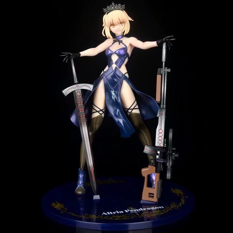 Fate FGO 黑 saber ALTER 吾王黑塞巴 拖槍黑呆 手辦 模型