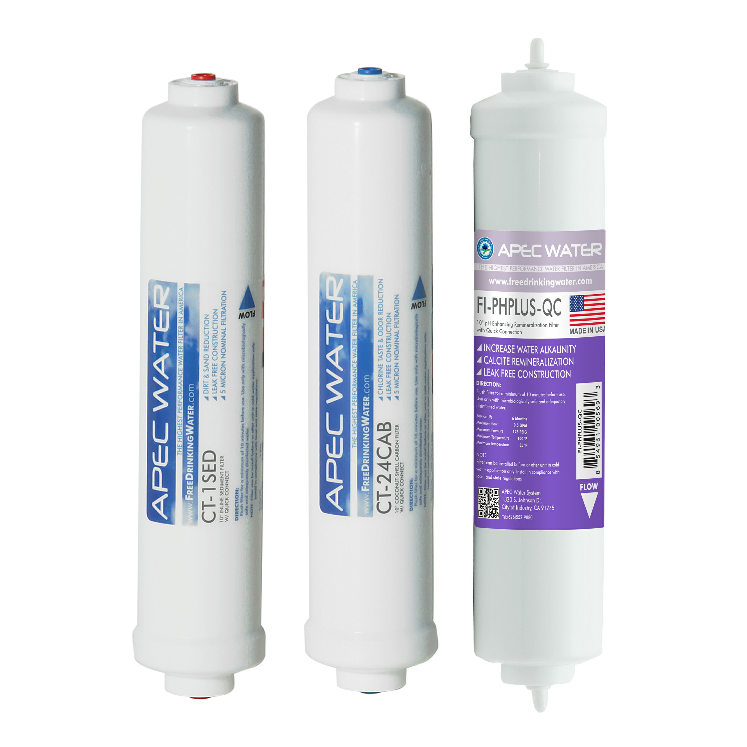 Apec Water Systems Apec Filter Set Ctop Ph Replacement Filter Set