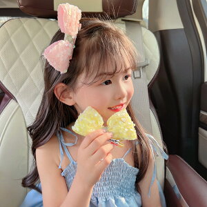 兒童時尚韓版蝴蝶結發夾公主亮面立體發卡頭飾小女孩可愛夾子發飾