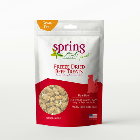 【Spring Naturals 曙光】牛肉 全齡貓點心 冷凍乾燥 無穀 單一肉類 美國製造 凍乾點心 2.1oz 0