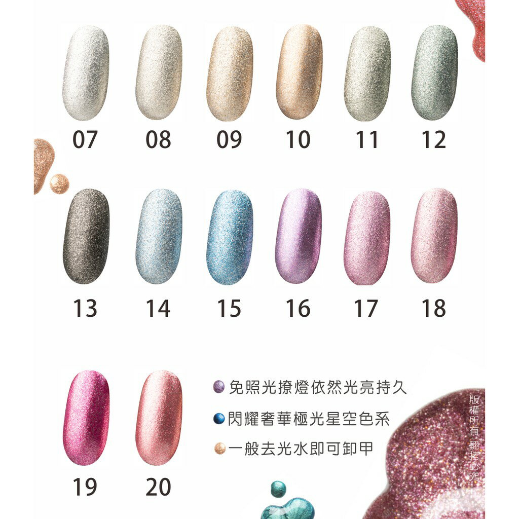 MEKO 流沙星空指甲油-09柔漾光輝 EA-049【官方旗艦店】 3