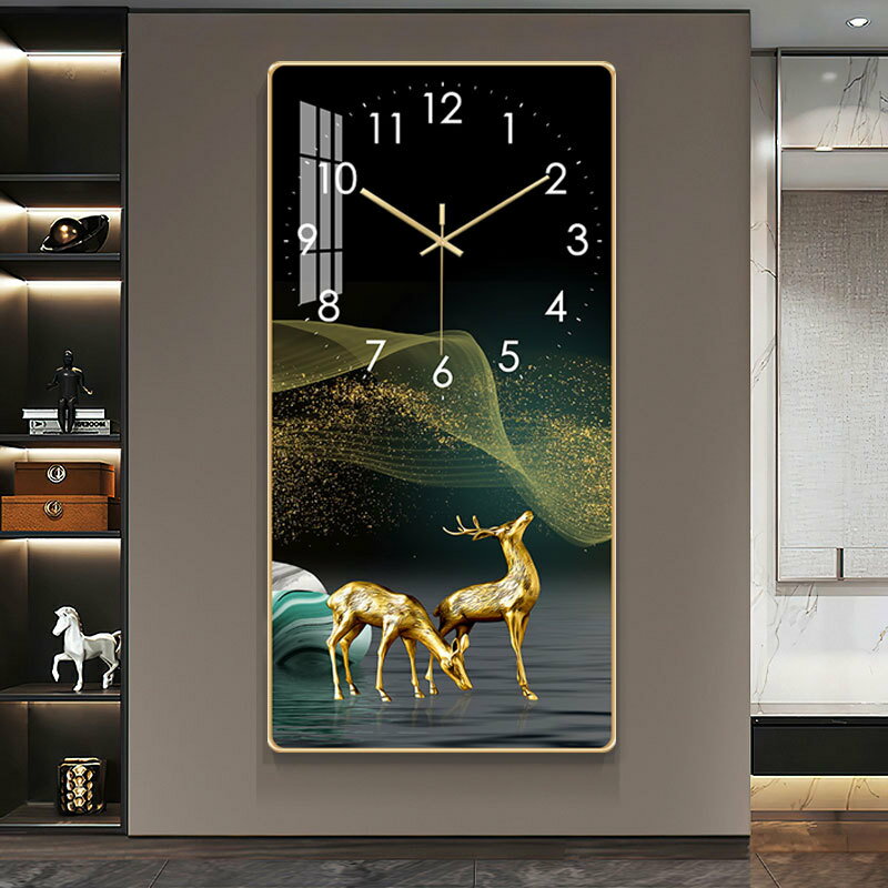 中式藝術掛鐘客廳裝飾靜音鐘表簡約創意時尚家用時鐘掛墻掛表爆款